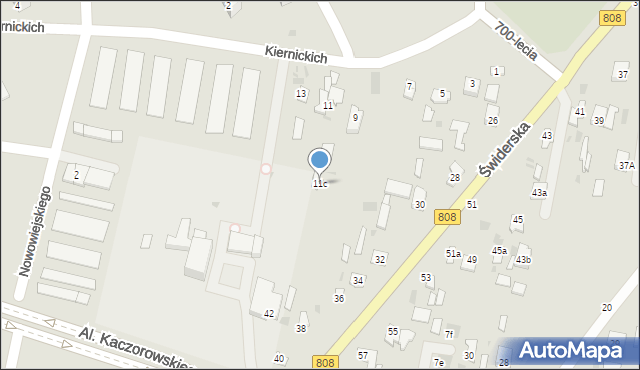 Łuków, Kiernickich, 11c, mapa Łuków