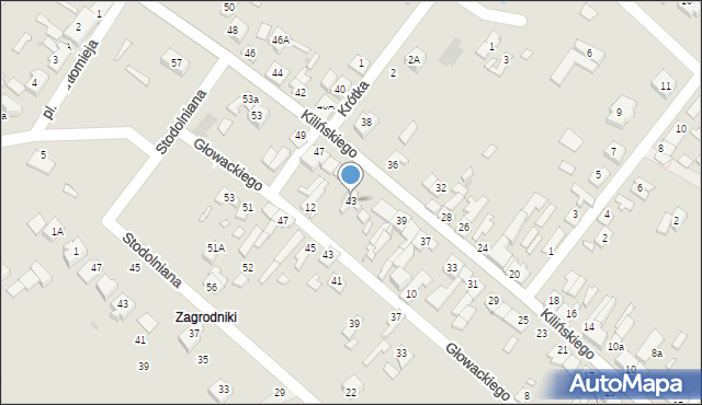 Lutomiersk, Kilińskiego Jana, płk., 43, mapa Lutomiersk