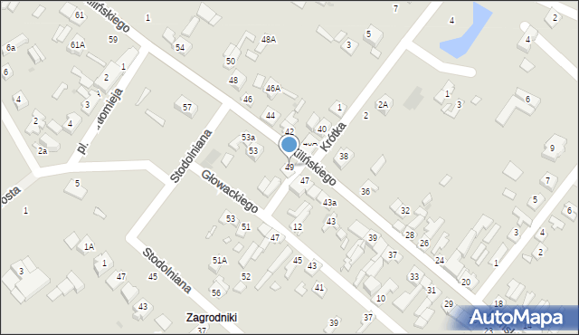 Lutomiersk, Kilińskiego Jana, płk., 49, mapa Lutomiersk