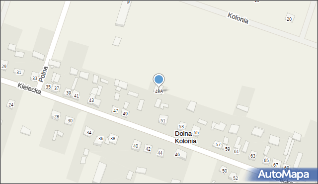 Micigózd, Kielecka, 49A, mapa Micigózd