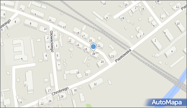 Międzyrzecz, Kilińskiego Jana, płk., 18, mapa Międzyrzecz