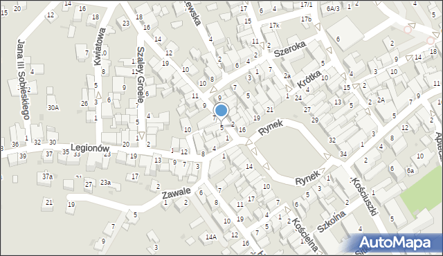 Mielec, Kilińskiego Jana, płk., 5, mapa Mielca