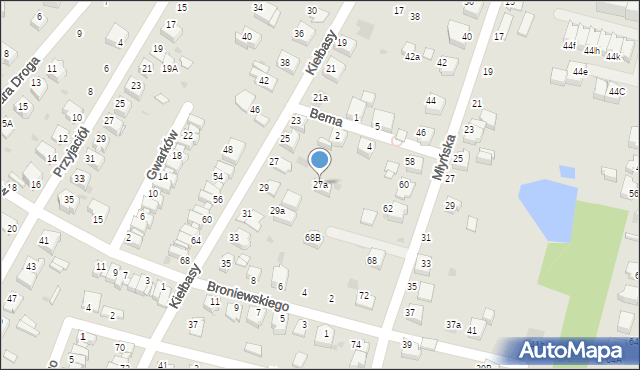 Mikołów, Kiełbasy Władysława, płk., 27a, mapa Mikołów