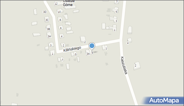 Miłakowo, Kilińskiego Jana, płk., 3, mapa Miłakowo