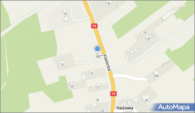 Mniów, Kielecka, 33a, mapa Mniów