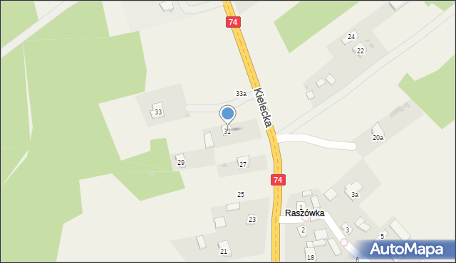 Mniów, Kielecka, 51, mapa Mniów