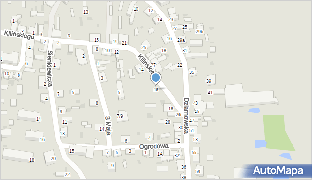 Mogielnica, Kilińskiego Jana, płk., 16, mapa Mogielnica