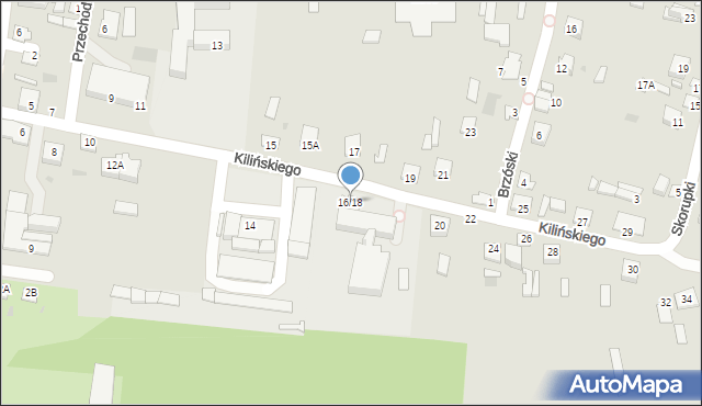 Mordy, Kilińskiego Jana, płk., 16/18, mapa Mordy