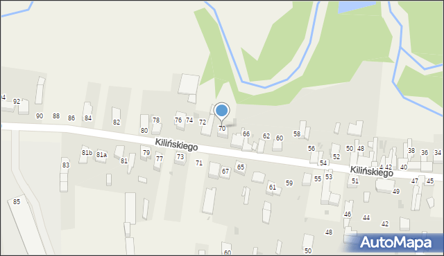 Mstów, Kilińskiego Jana, płk., 70, mapa Mstów