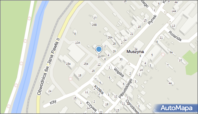 Muszyna, Kity, 10, mapa Muszyna