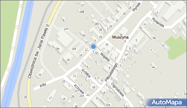 Muszyna, Kity, 3, mapa Muszyna