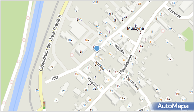 Muszyna, Kity, 7, mapa Muszyna