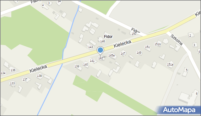 Nieświń, Kielecka, 142, mapa Nieświń