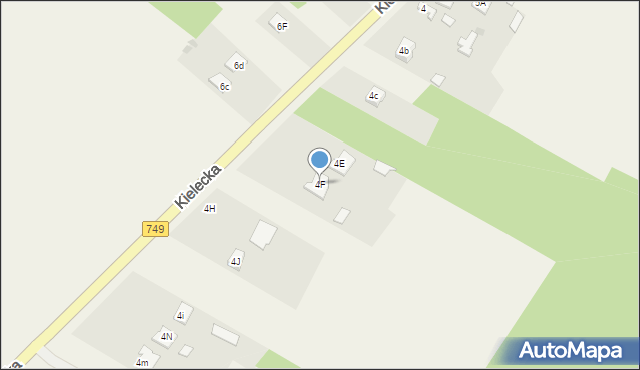 Nieświń, Kielecka, 4F, mapa Nieświń