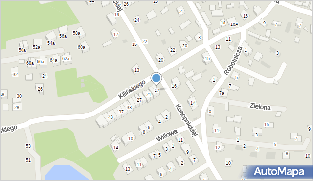 Nowa Dęba, Kilińskiego Jana, płk., 17, mapa Nowa Dęba
