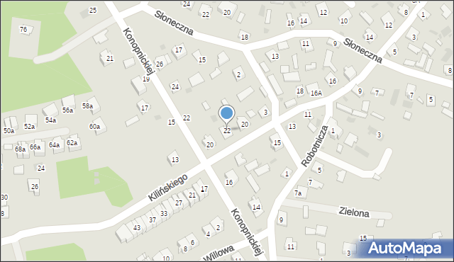 Nowa Dęba, Kilińskiego Jana, płk., 22, mapa Nowa Dęba