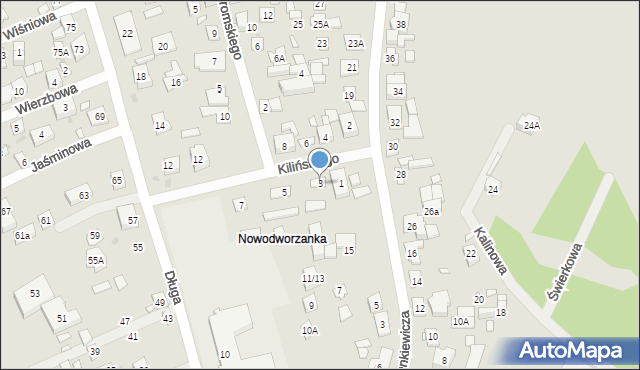 Nowy Dwór Mazowiecki, Kilińskiego Jana, płk., 3, mapa Nowy Dwór Mazowiecki