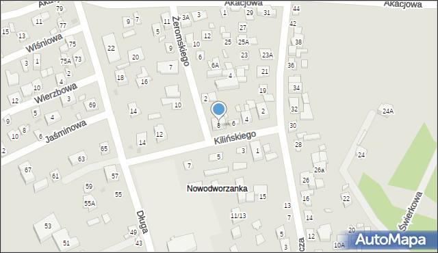 Nowy Dwór Mazowiecki, Kilińskiego Jana, płk., 8, mapa Nowy Dwór Mazowiecki