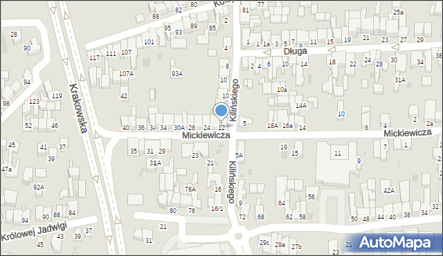 Nowy Targ, Kilińskiego Jana, płk., 12, mapa Nowego Targu