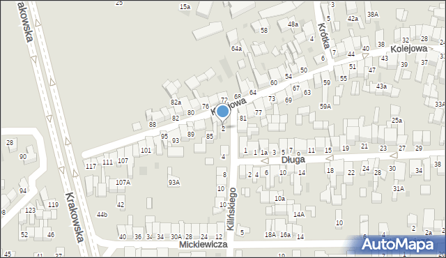 Nowy Targ, Kilińskiego Jana, płk., 2, mapa Nowego Targu