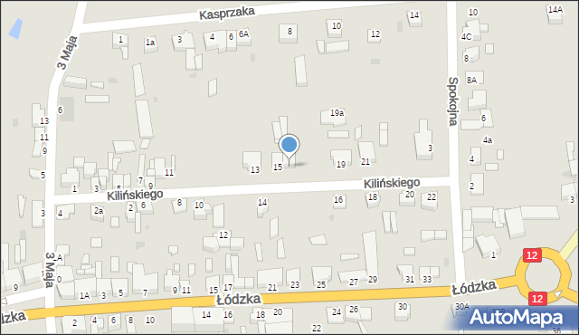 Opatówek, Kilińskiego Jana, płk., 17, mapa Opatówek