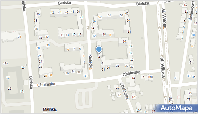 Opole, Kielecka, 4, mapa Opola