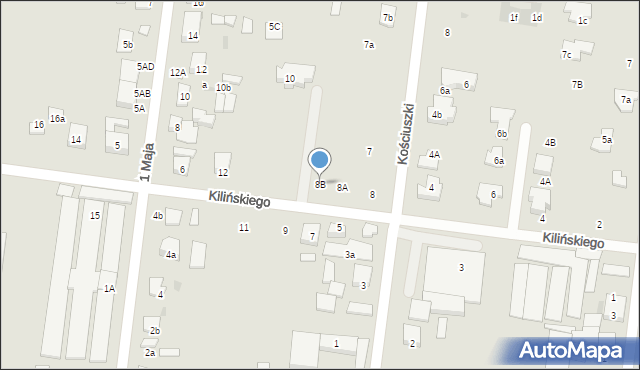 Ożarów Mazowiecki, Kilińskiego Jana, płk., 8B, mapa Ożarów Mazowiecki