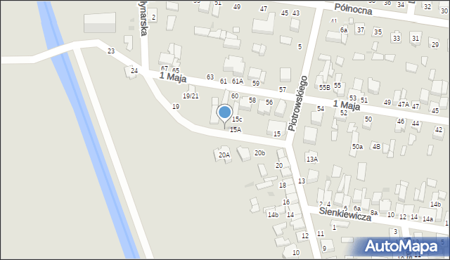 Poddębice, Kilińskiego Jana, płk., 17, mapa Poddębice