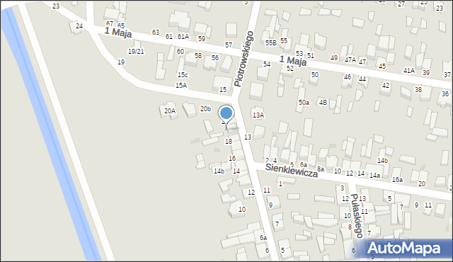 Poddębice, Kilińskiego Jana, płk., 18a, mapa Poddębice