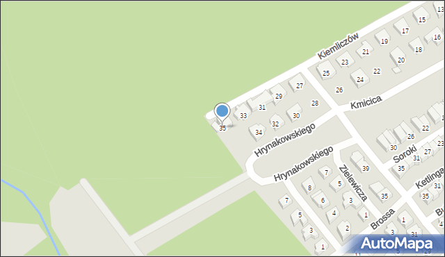 Poznań, Kiemliczów, 35, mapa Poznania