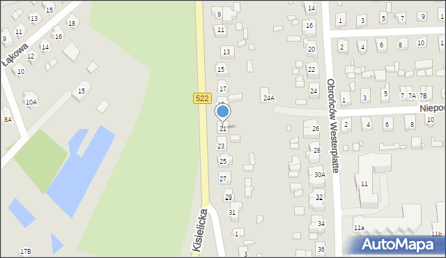 Prabuty, Kisielicka, 21, mapa Prabuty