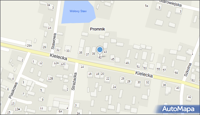 Promnik, Kielecka, 41, mapa Promnik