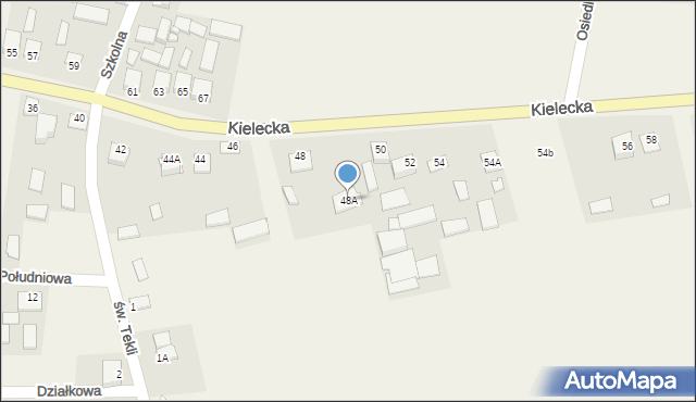 Promnik, Kielecka, 48A, mapa Promnik