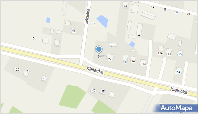 Promnik, Kielecka, 5, mapa Promnik