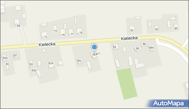 Promnik, Kielecka, 91A, mapa Promnik