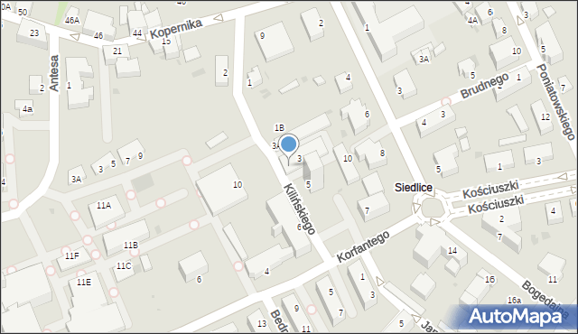 Pszczyna, Kilińskiego Jana, płk., 3B, mapa Pszczyny