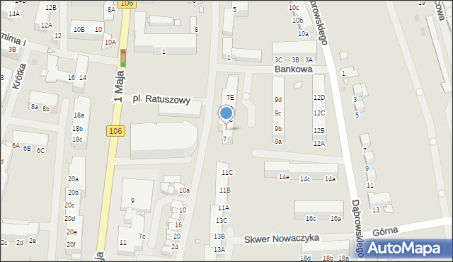 Pyrzyce, Kilińskiego Jana, płk., 7B, mapa Pyrzyce