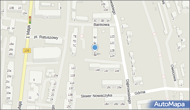 Pyrzyce, Kilińskiego Jana, płk., 9a, mapa Pyrzyce