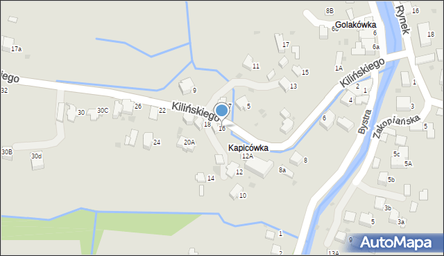 Rabka-Zdrój, Kilińskiego Jana, płk., 16, mapa Rabka-Zdrój