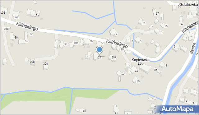 Rabka-Zdrój, Kilińskiego Jana, płk., 24, mapa Rabka-Zdrój