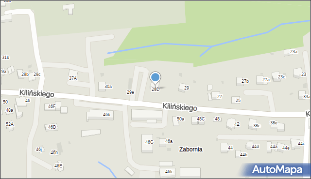 Rabka-Zdrój, Kilińskiego Jana, płk., 29D, mapa Rabka-Zdrój