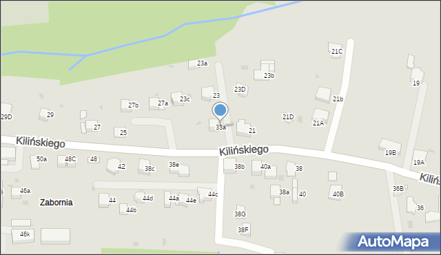 Rabka-Zdrój, Kilińskiego Jana, płk., 33a, mapa Rabka-Zdrój