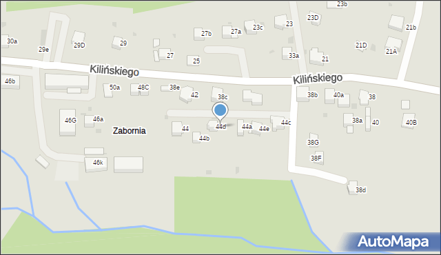 Rabka-Zdrój, Kilińskiego Jana, płk., 44d, mapa Rabka-Zdrój