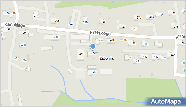 Rabka-Zdrój, Kilińskiego Jana, płk., 46a, mapa Rabka-Zdrój