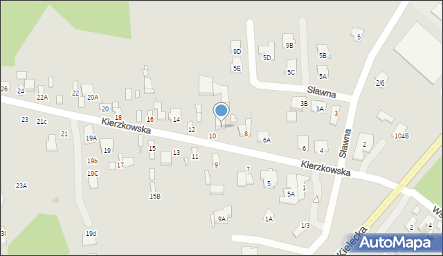 Radom, Kierzkowska, 10A, mapa Radomia