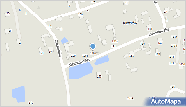 Radom, Kierzkowska, 136a, mapa Radomia