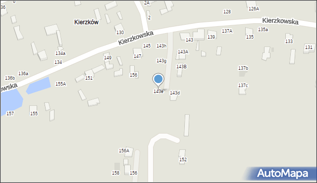 Radom, Kierzkowska, 143e, mapa Radomia