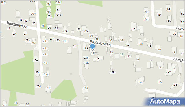 Radom, Kierzkowska, 19, mapa Radomia
