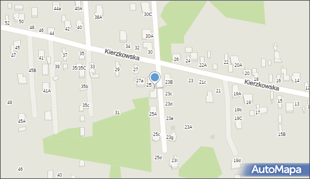 Radom, Kierzkowska, 25B, mapa Radomia