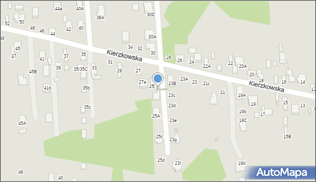 Radom, Kierzkowska, 25B, mapa Radomia